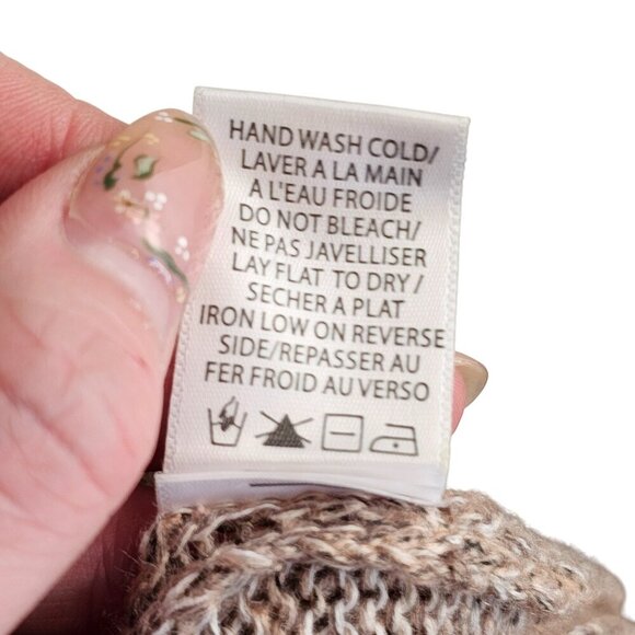 Gentle Fawn Puff Sleeve Knit Light Tan Pink Sweater Sz S - Picture 9 of 10